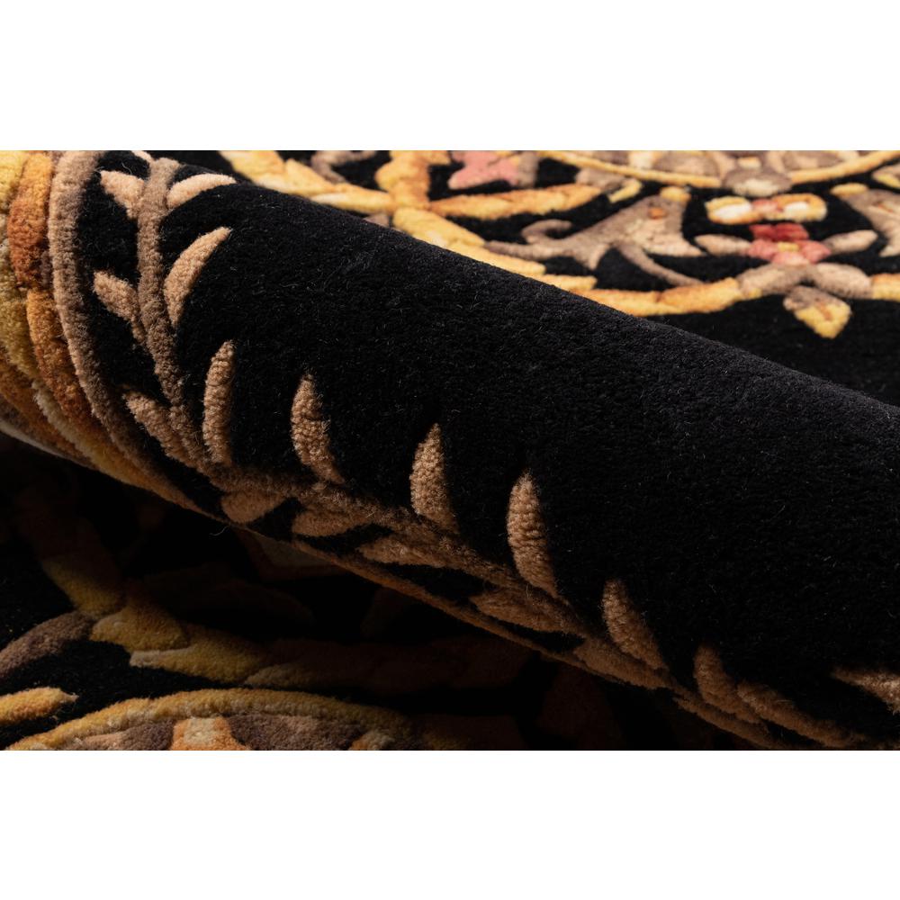 Transitional Rectangle Area Rug, Black, 8' X 11'. Picture 4