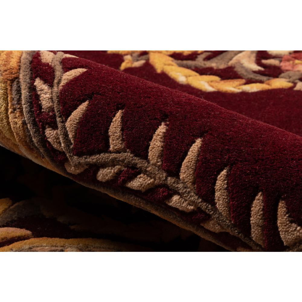 Transitional Rectangle Area Rug, Burgundy, 8' X 11'. Picture 4