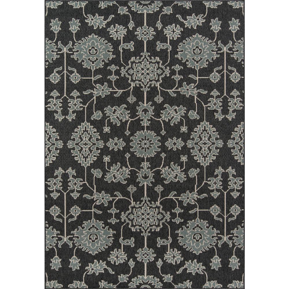 Traditional Rectangle Area Rug, Charcoal, 8'6" X 13'. Picture 1