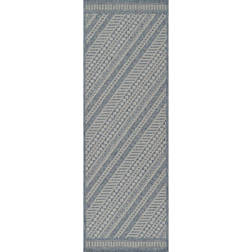 Transitional Rectangle Area Rug, Blue, 9' X 12'. Picture 5