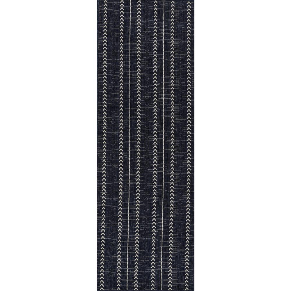 Transitional Rectangle Area Rug, Navy, 9' X 12'. Picture 5