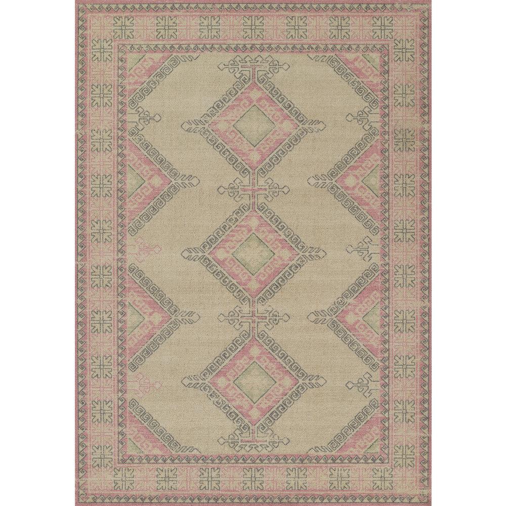 Traditional Rectangle Area Rug, Pink, 2' X 3'. Picture 1