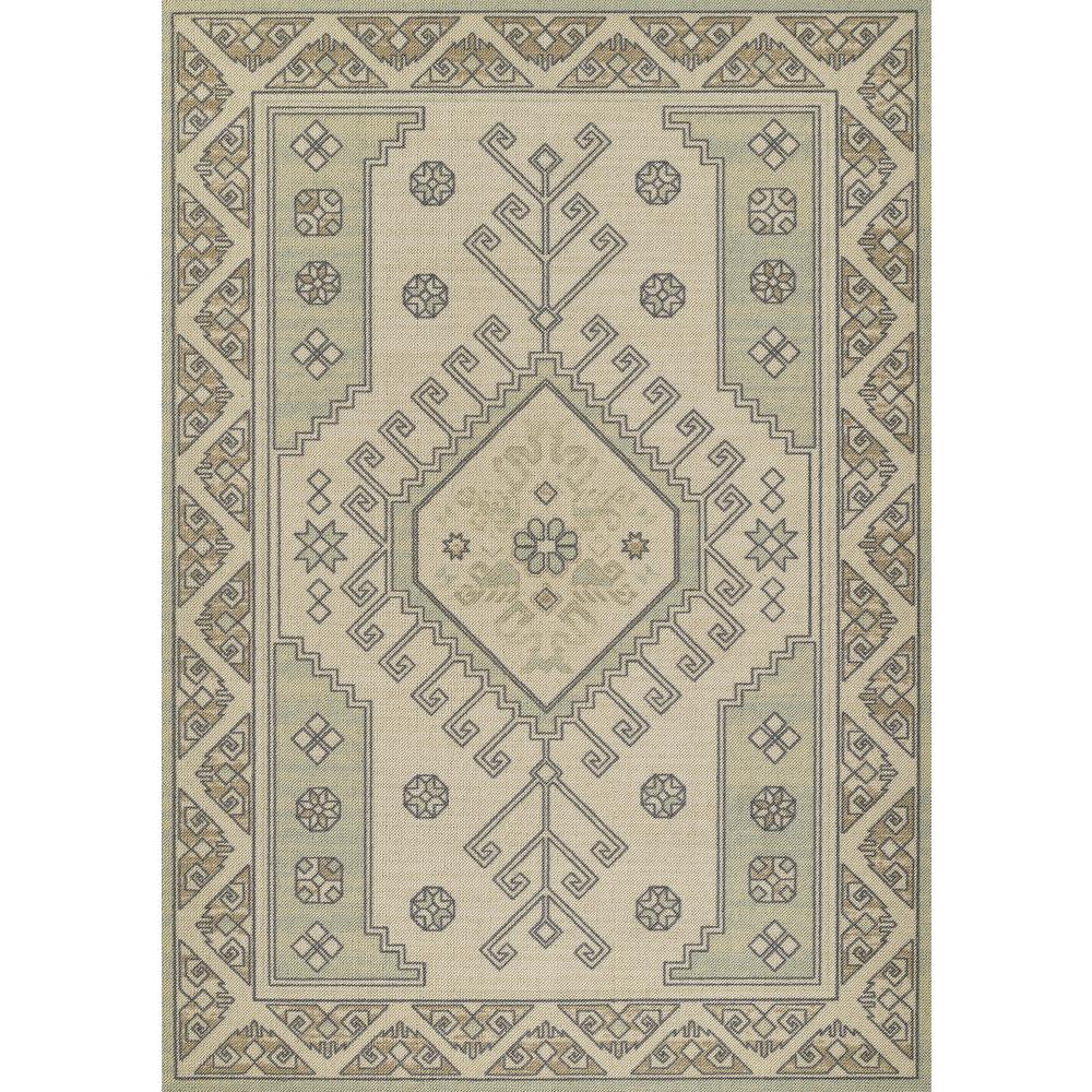 Traditional Rectangle Area Rug, Sage, 2' X 3'. Picture 1