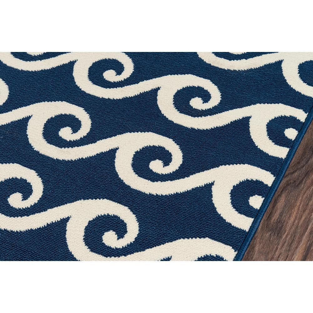 Contemporary Rectangle Area Rug, Navy, 1'8" X 3'7". Picture 3