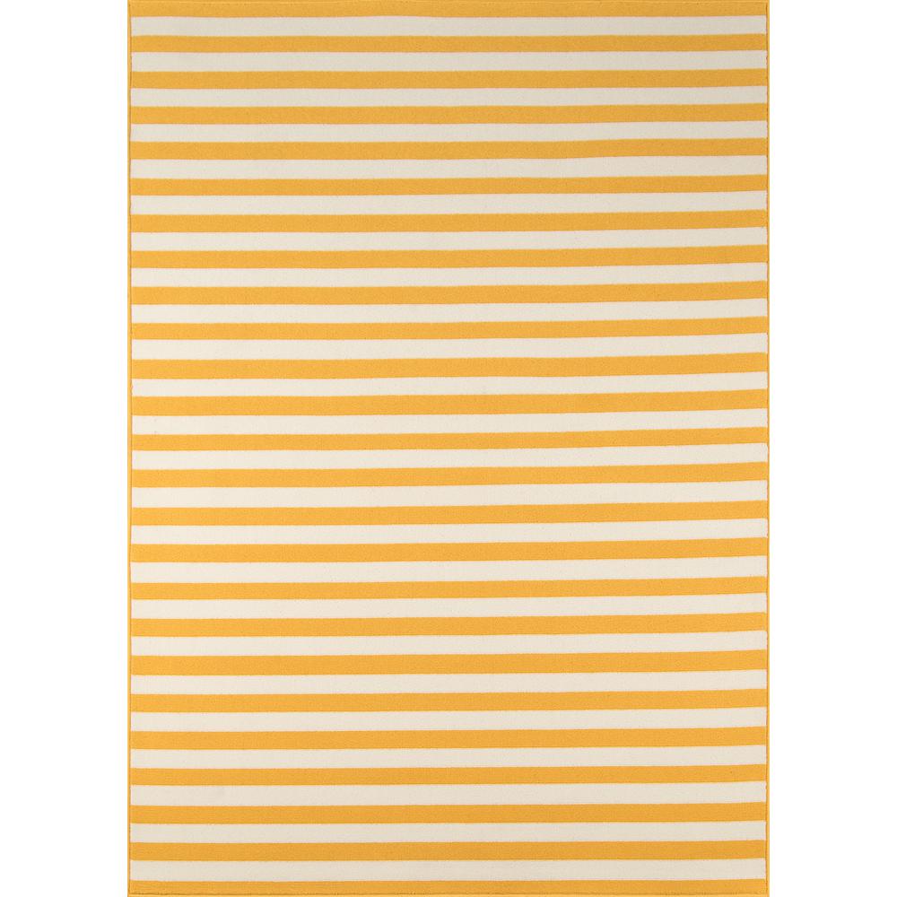 Contemporary Rectangle Area Rug, Yellow, 1'8" X 3'7". Picture 1