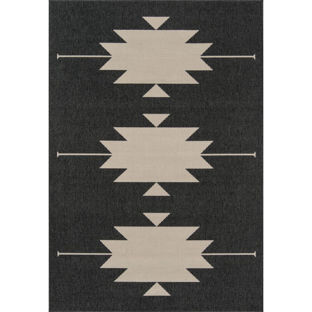 Contemporary Rectangle Area Rug, Charcoal, 1'8" X 3'7". Picture 1