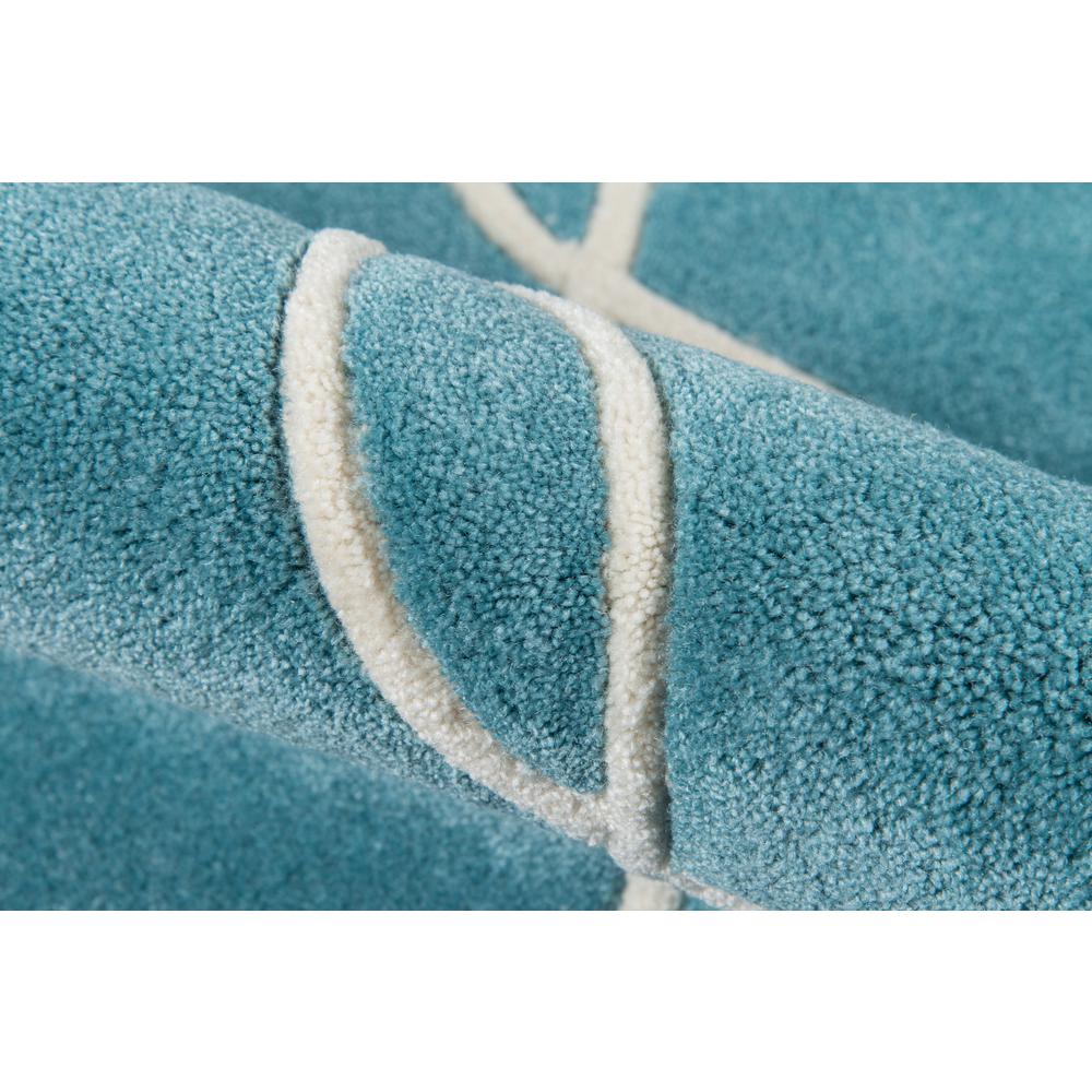 Contemporary Rectangle Area Rug, Teal, 2' X 3'. Picture 4