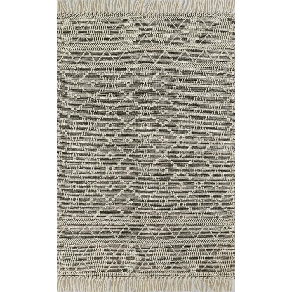 Contemporary Rectangle Area Rug, Charcoal, 9' X 12'. Picture 1