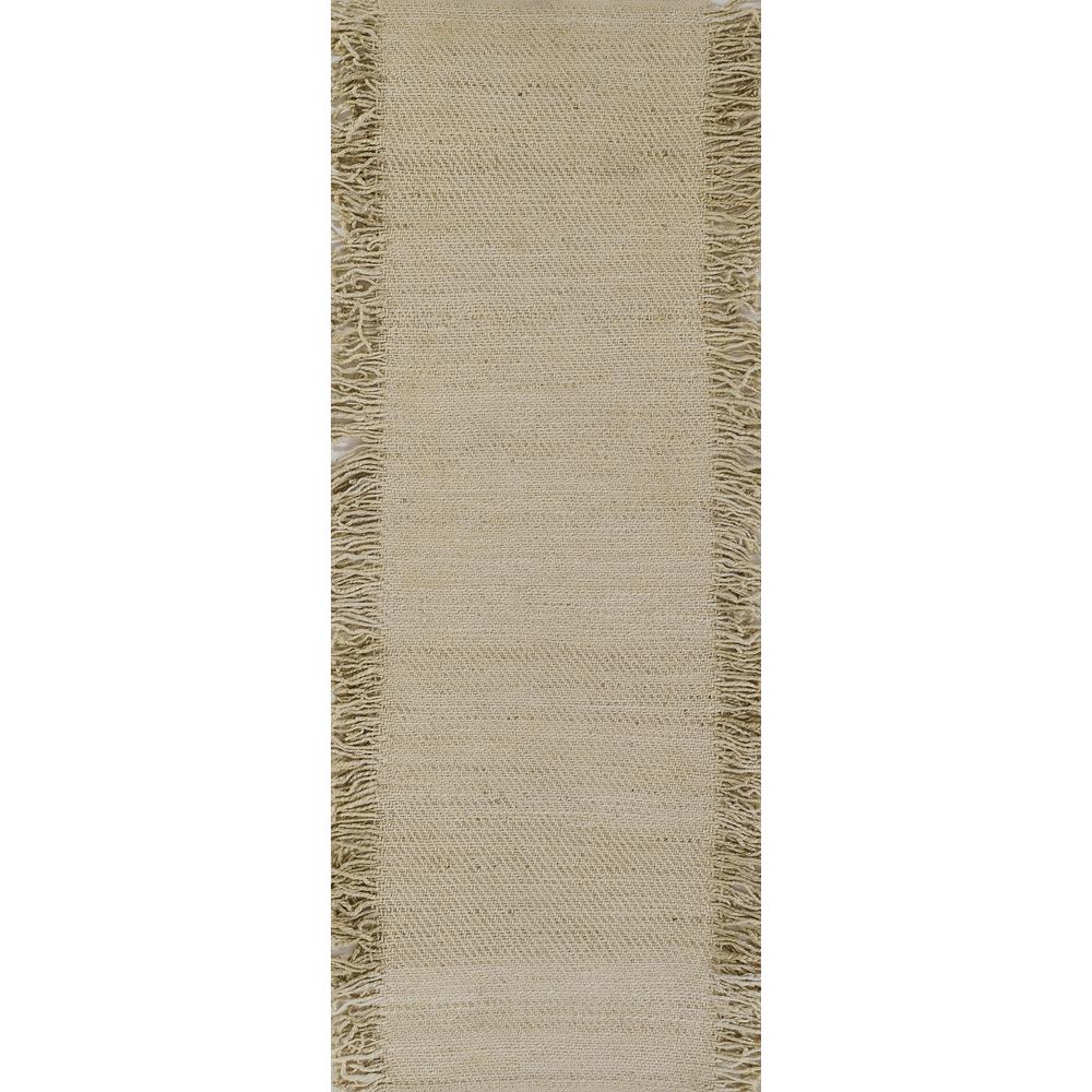 Contemporary Runner Area Rug, Ivory, 2'3" X 8' Runner. Picture 5