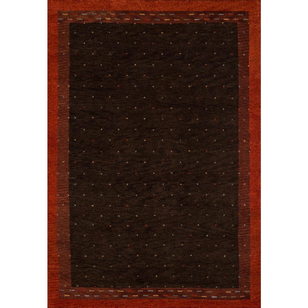 Transitional Rectangle Area Rug, Brown, 2' X 3'. Picture 1