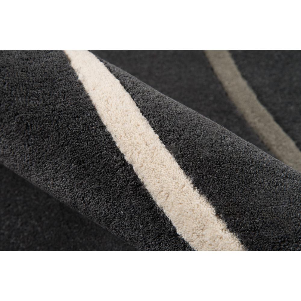 Contemporary Runner Area Rug, Charcoal, 2'3" X 8' Runner. Picture 4
