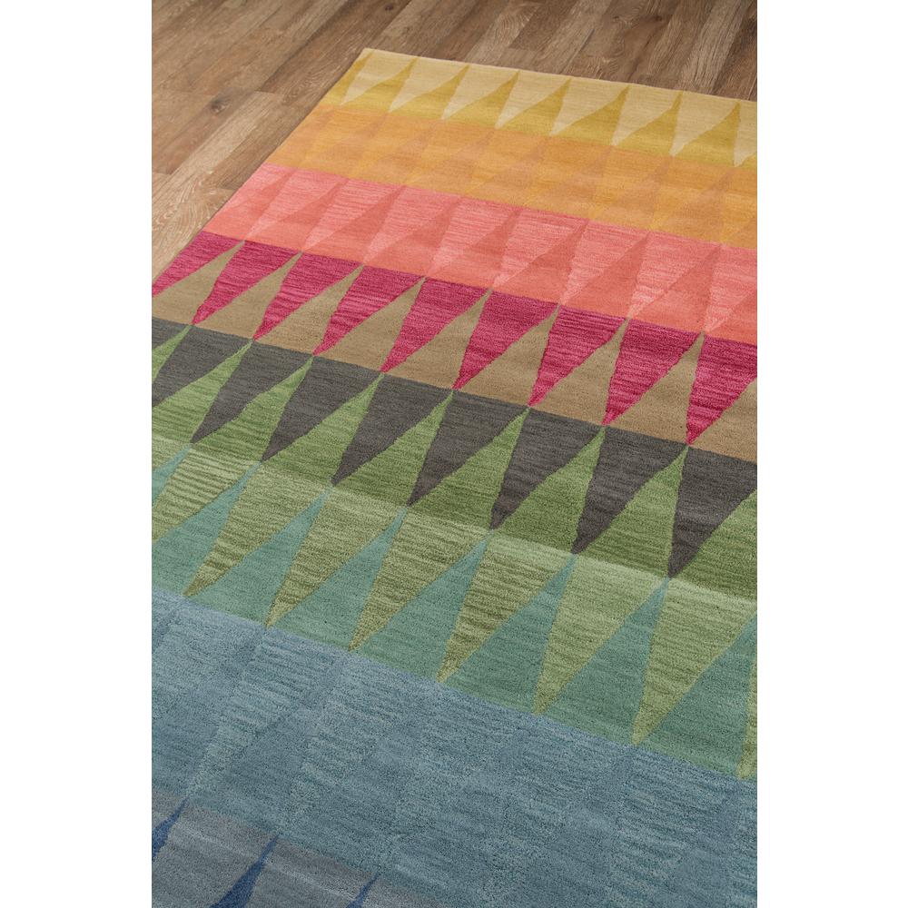 Contemporary Runner Area Rug, Multi Red, 2'3" X 8' Runner. Picture 2