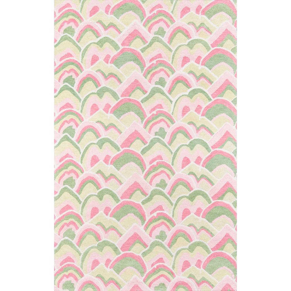 Contemporary Rectangle Area Rug, Pink, 2' X 3'. Picture 1
