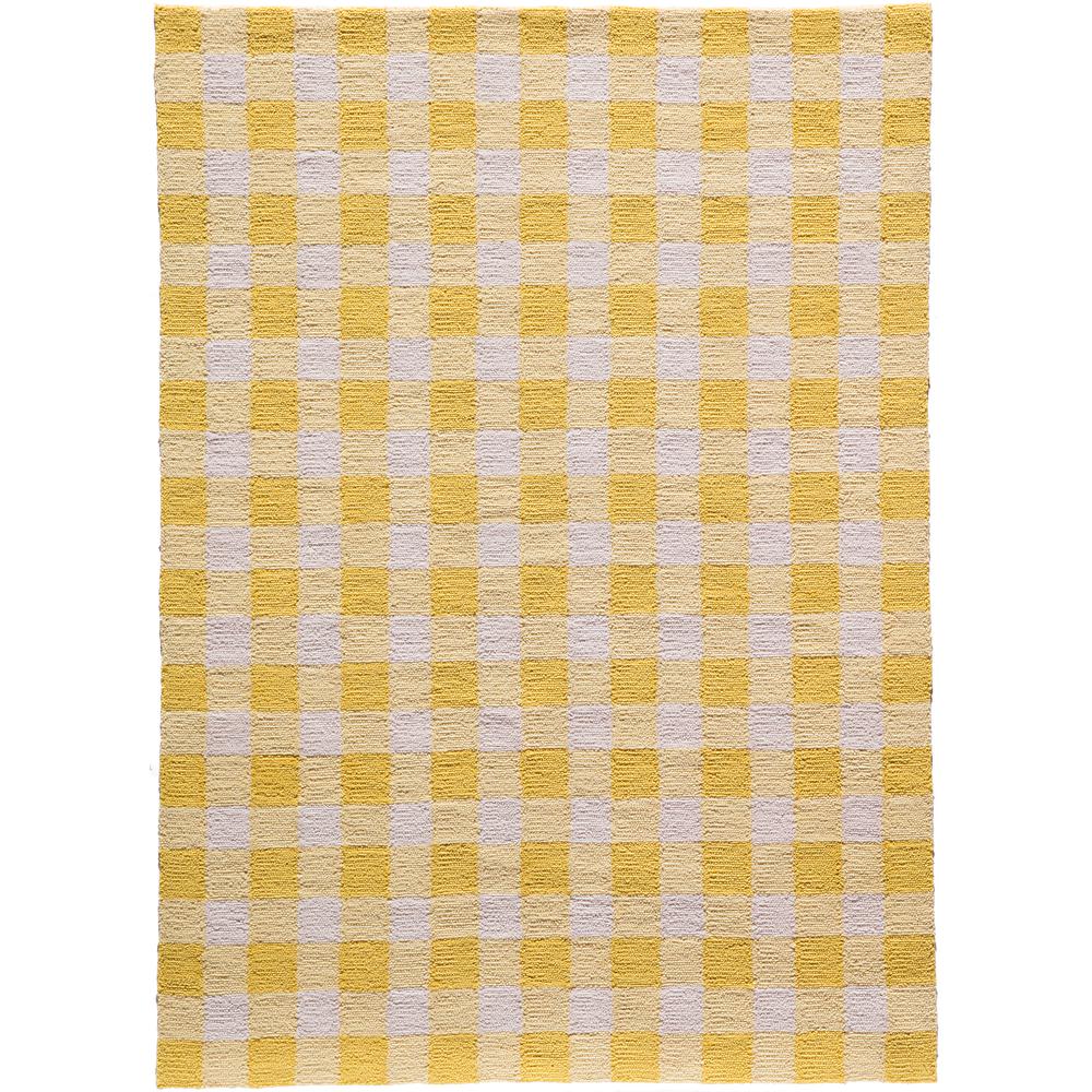 Contemporary Rectangle Area Rug, Yellow, 2' X 3'. Picture 1