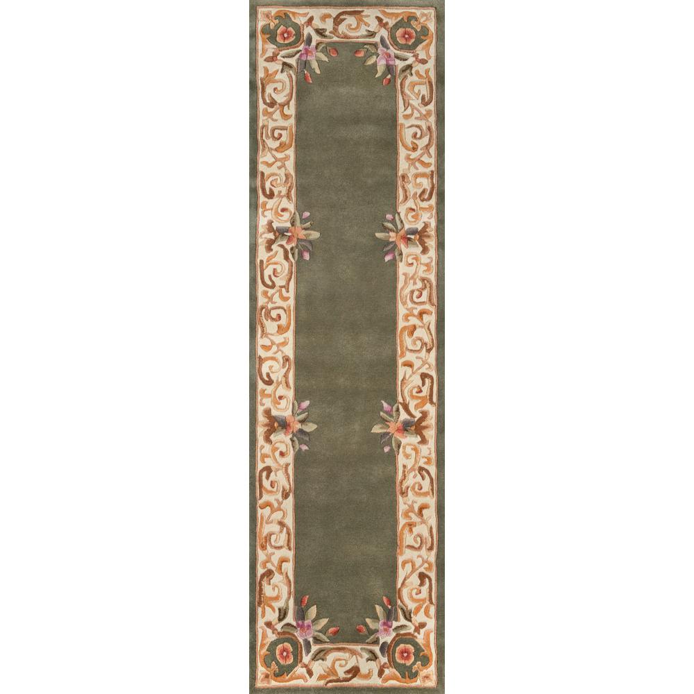 Transitional Round Area Rug, Sage, 7'9" X 7'9" Round. Picture 5
