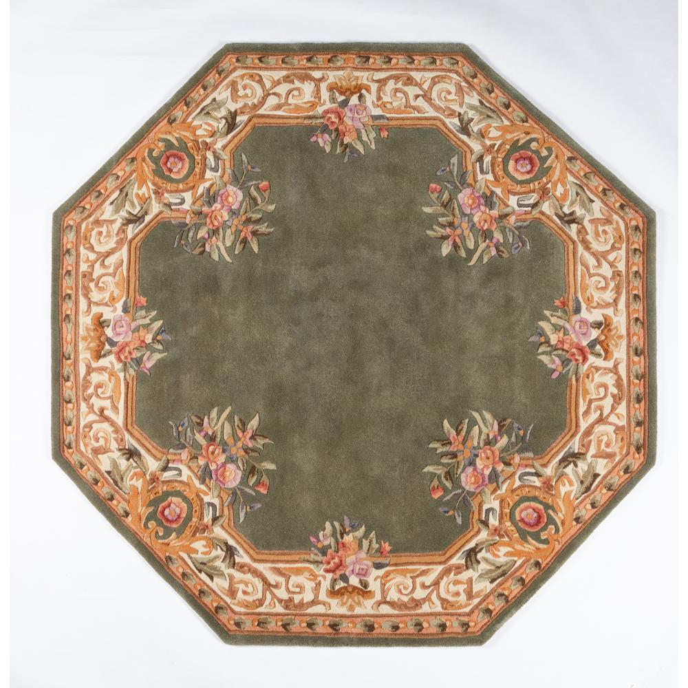 Transitional Round Area Rug, Sage, 7'9" X 7'9" Round. Picture 8