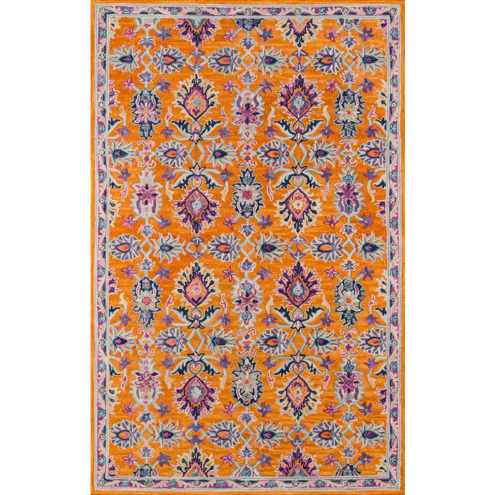 Traditional Rectangle Area Rug, Orange, 2' X 3'. Picture 1
