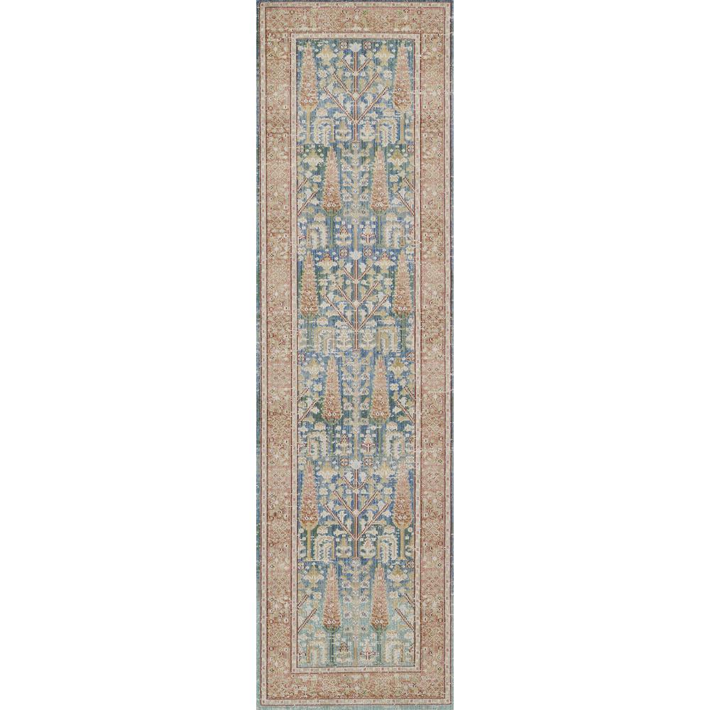 Traditional Rectangle Area Rug, Blue, 5'3" X 7'3". Picture 5