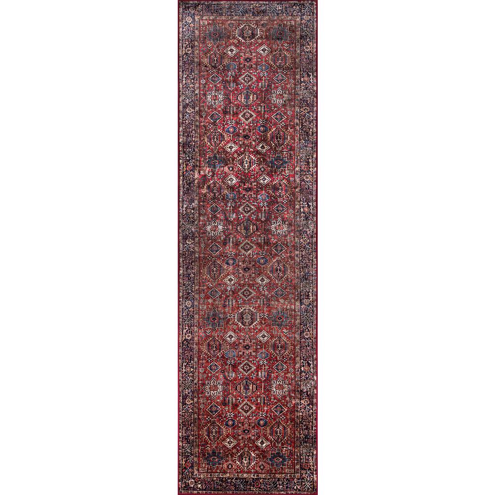 Traditional Rectangle Area Rug, Rust, 8' X 10'. Picture 5