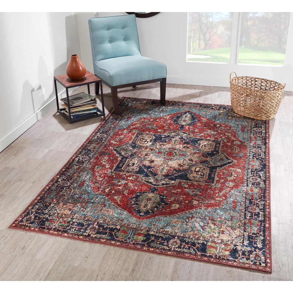 Traditional Rectangle Area Rug, Multi, 8' X 10'. Picture 7
