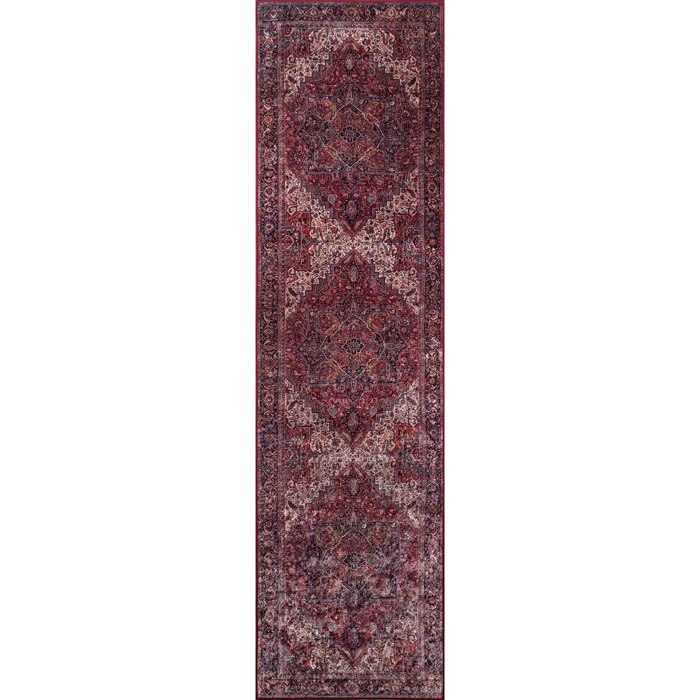 Traditional Rectangle Area Rug, Burgundy, 8' X 10'. Picture 5