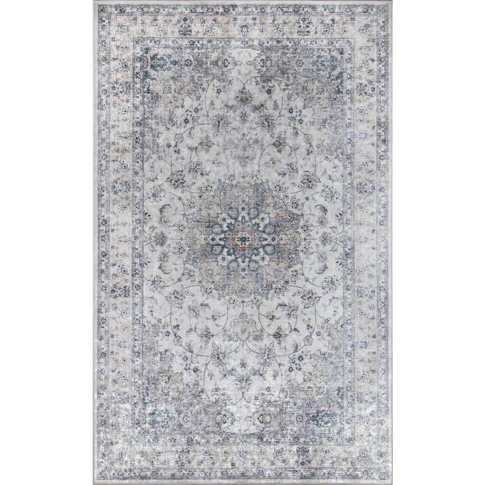 Traditional Rectangle Area Rug, Grey, 2' X 3'. Picture 1