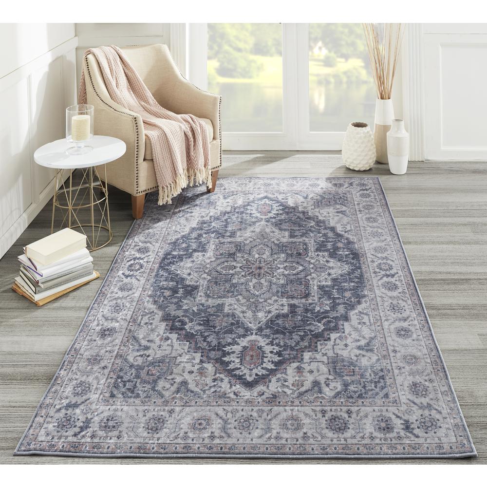 Traditional Rectangle Area Rug, Grey, 8' X 10'. Picture 7