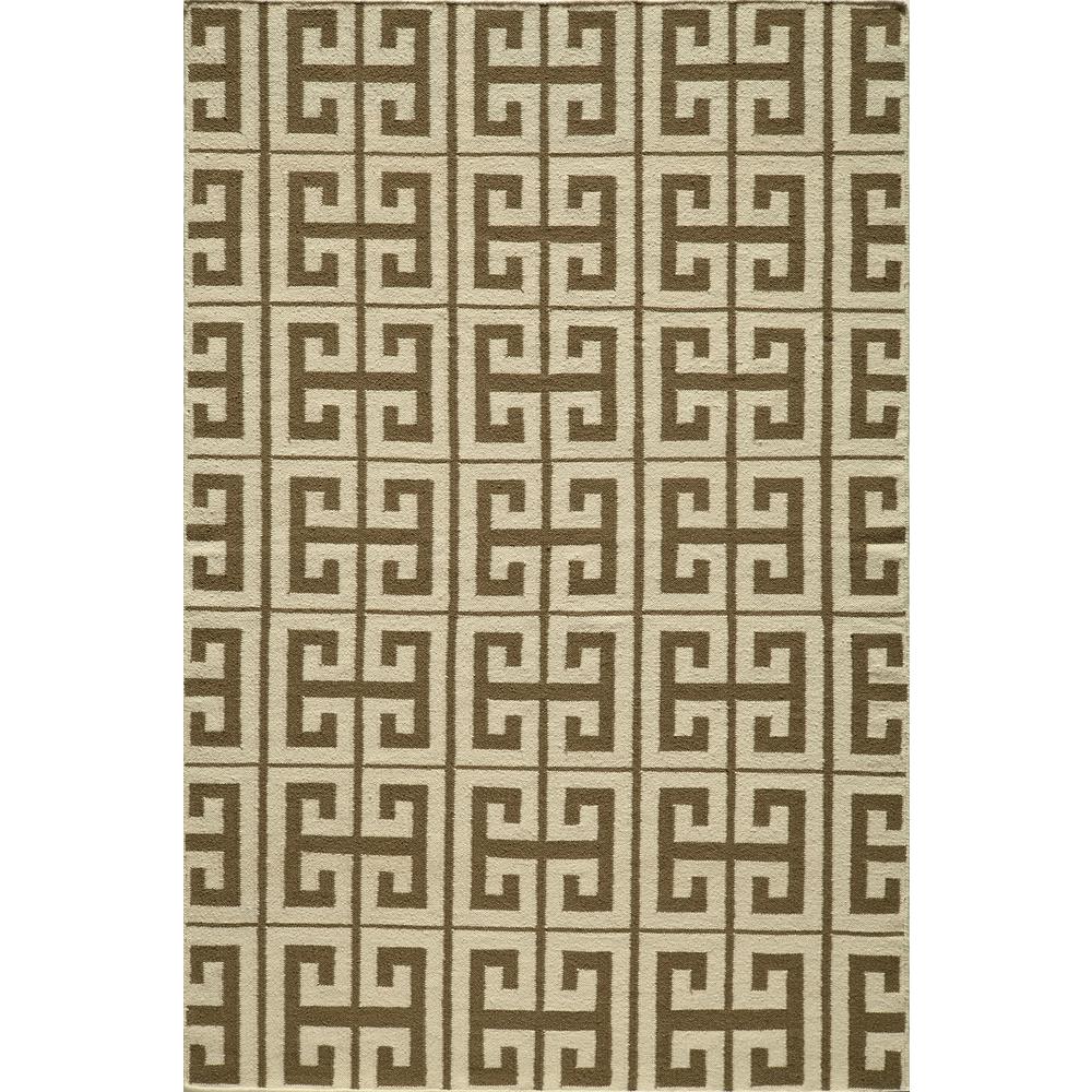 Contemporary Rectangle Area Rug, Taupe, 2' X 3'. Picture 1