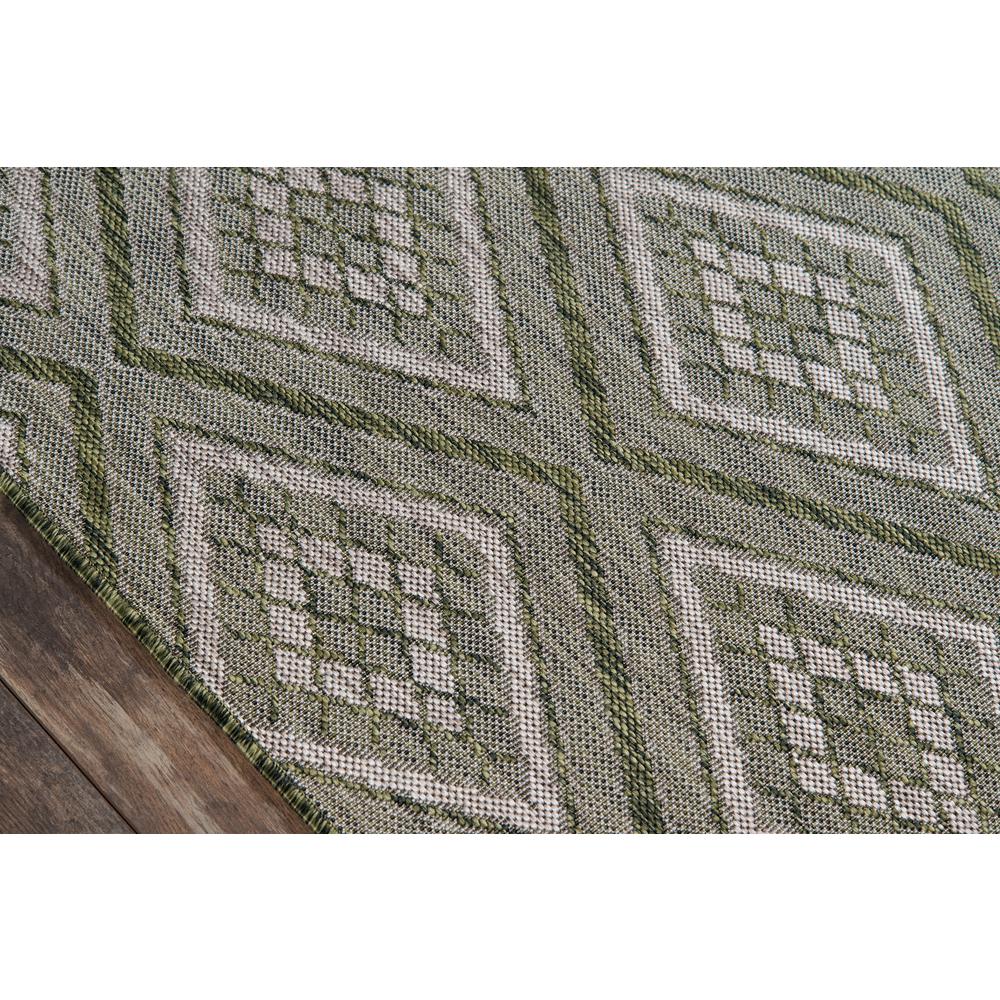 Contemporary Rectangle Area Rug, Green, 2' X 3'. Picture 3