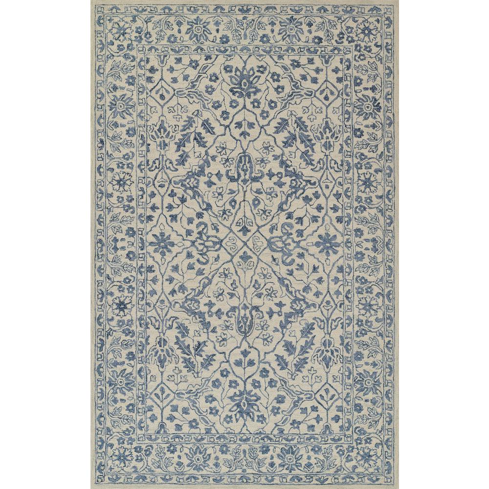 Transitional Rectangle Area Rug, Ivory, 2' X 3'. Picture 1