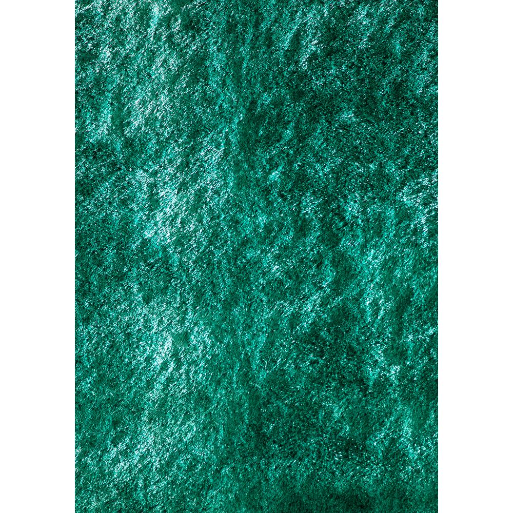 Luster Shag Area Rug, Teal, 2' X 3'. Picture 1