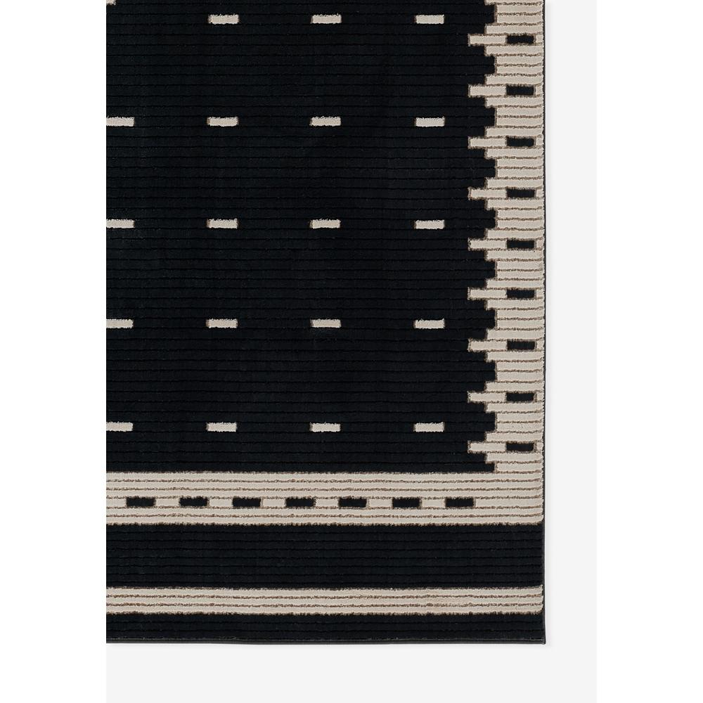 Contemporary Rectangle Area Rug, Black, 2' X 3'. Picture 2