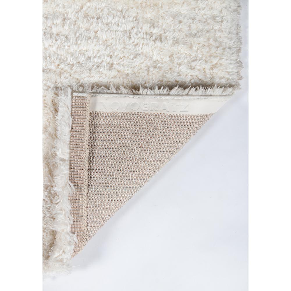 Contemporary Rectangle Area Rug, White, 5'3" X 7'. Picture 5