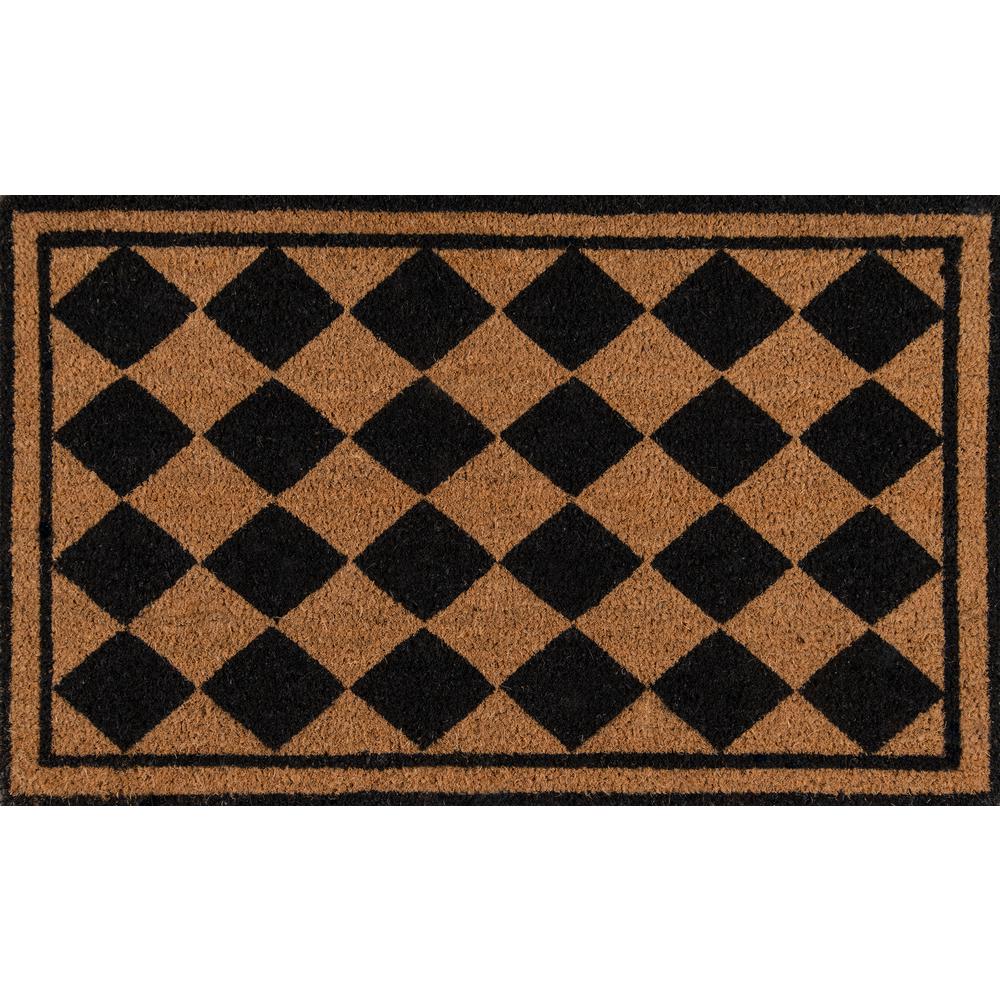 Contemporary Rectangle Area Rug, Black, 1'6" X 2'6". Picture 1