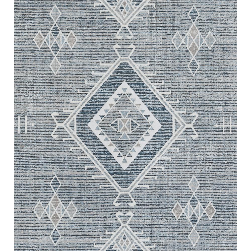 Contemporary Runner Area Rug, Blue, 2'7" X 7'10" Runner. Picture 7