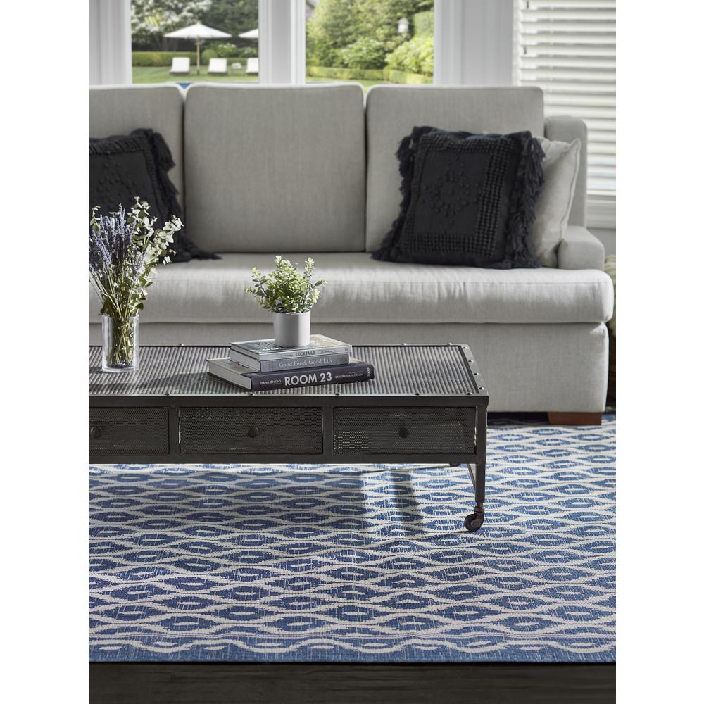 Contemporary Rectangle Area Rug, Blue, 2' X 3'. Picture 12