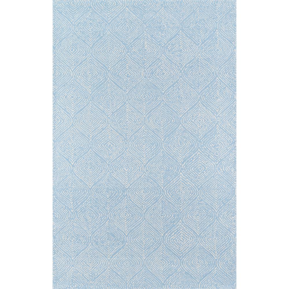 Contemporary Rectangle Area Rug, Light Blue, 2' X 3'. Picture 1