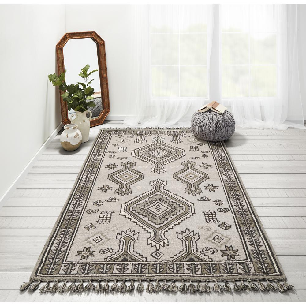 Transitional Rectangle Area Rug, Grey, 9' X 12'. Picture 8