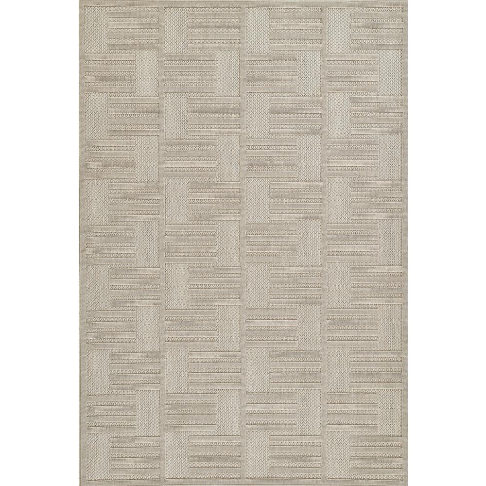 Contemporary Runner Area Rug, Beige, 2'7" X 7'6" Runner. Picture 1