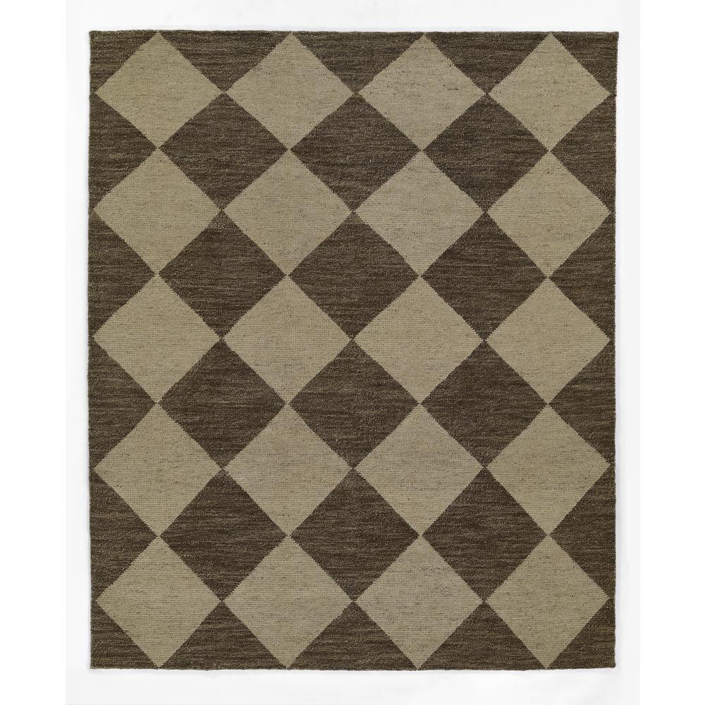 Contemporary Rectangle Area Rug, Brown, 10' X 14'. Picture 1