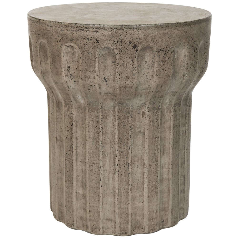 VESTA INDOOR/OUTDOOR MODERN CONCRETE ROUND 15.3-INCH DIA ACCENT TABLE, VNN1009A. Picture 1