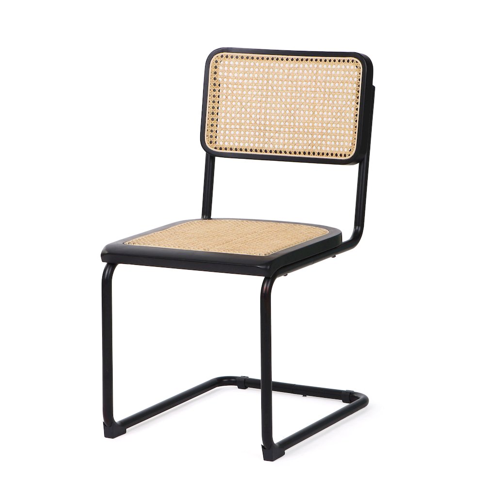 Arwan Black Cane Dining Side Chair, Set of 2. Picture 1