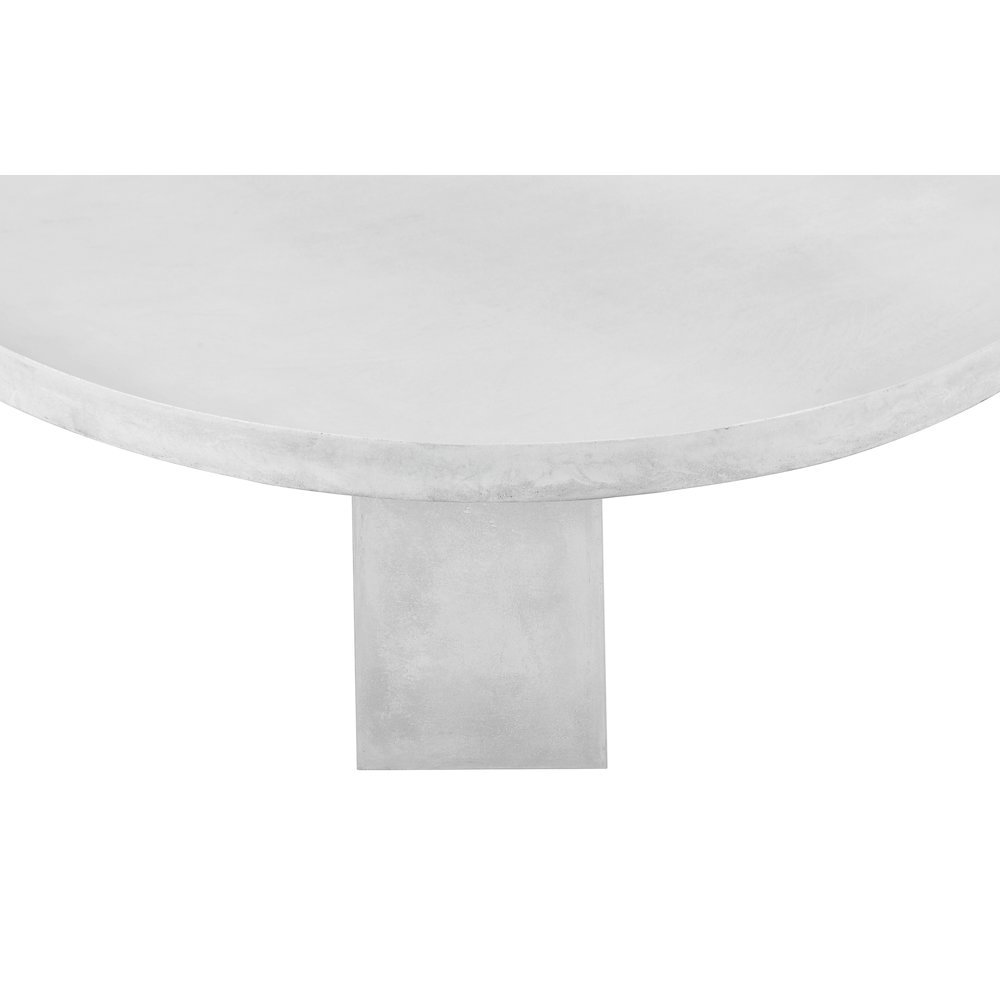 Ella Round Coffee Table Medium In Ivory Concrete. Picture 3