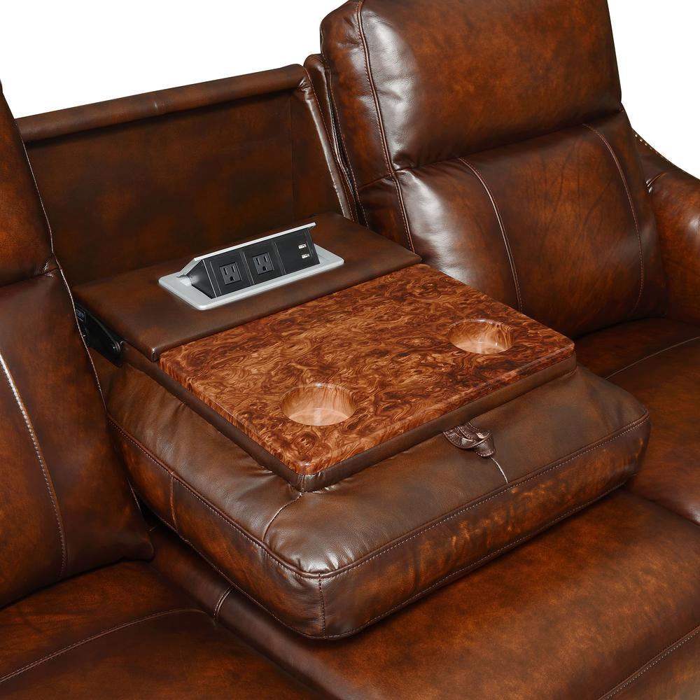Akari Power Reclining Sofa with Console. Picture 5