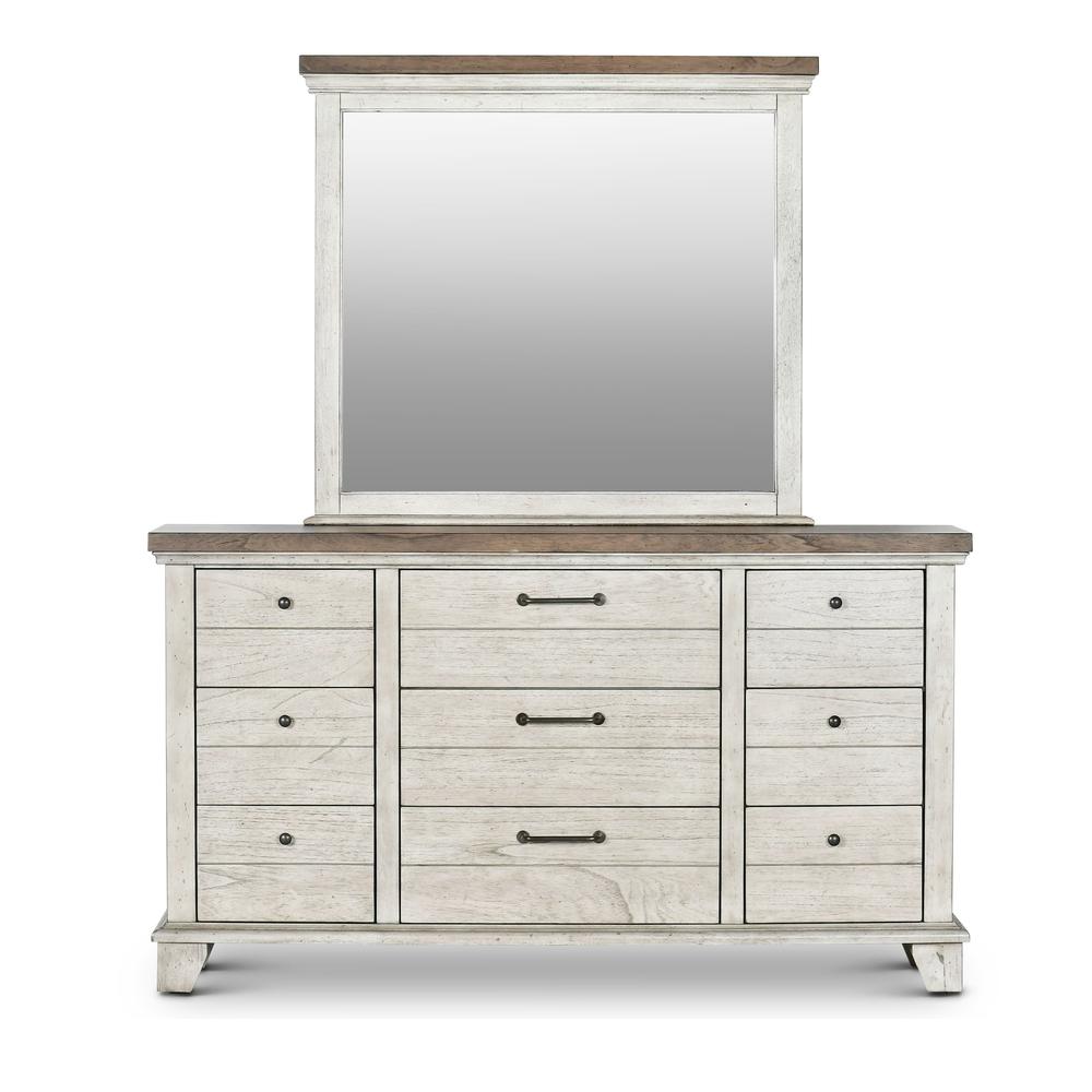 Creek Dresser and Mirror, Rustic Ivory/Honey. Picture 2