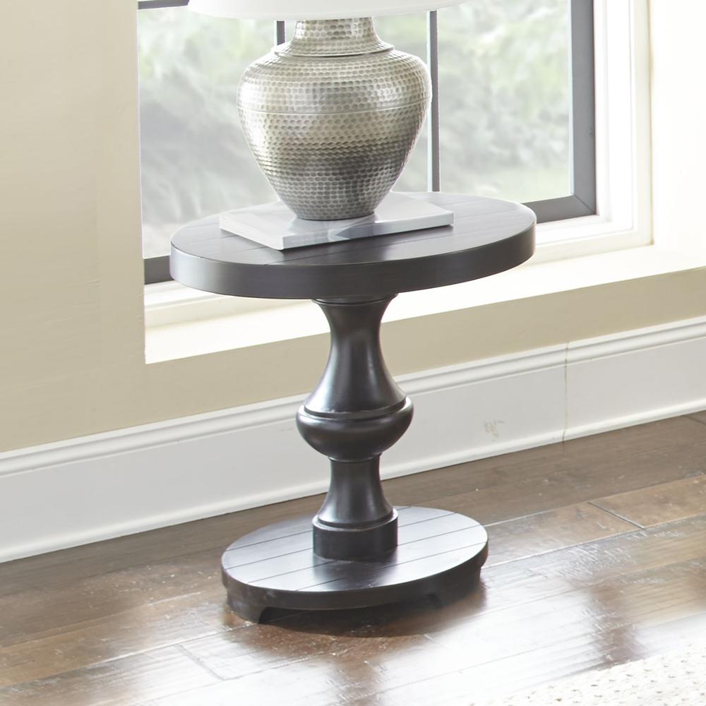 Round End Table, Ebony. Picture 3