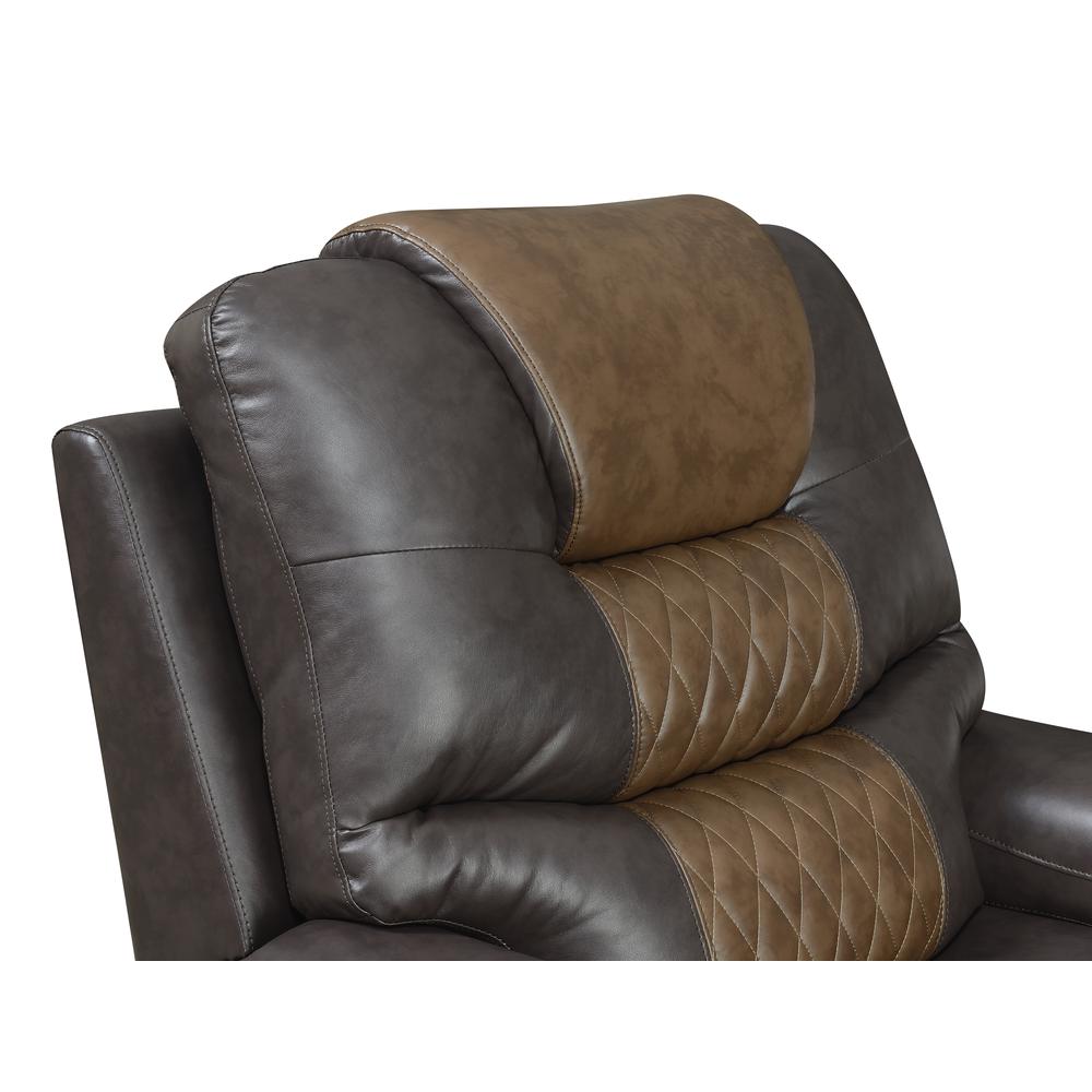 Park Avenue Power Reclining Chair - Brown. Picture 3