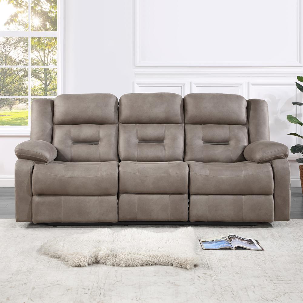 Abilene Tan Manual Sofa. Picture 4