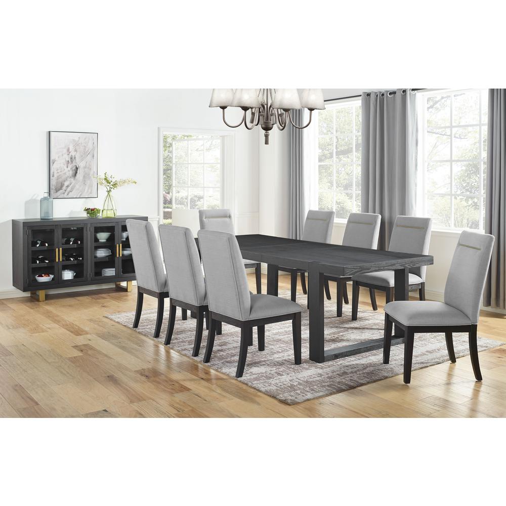 Yves 10pc Dining Set - Grey. Picture 1