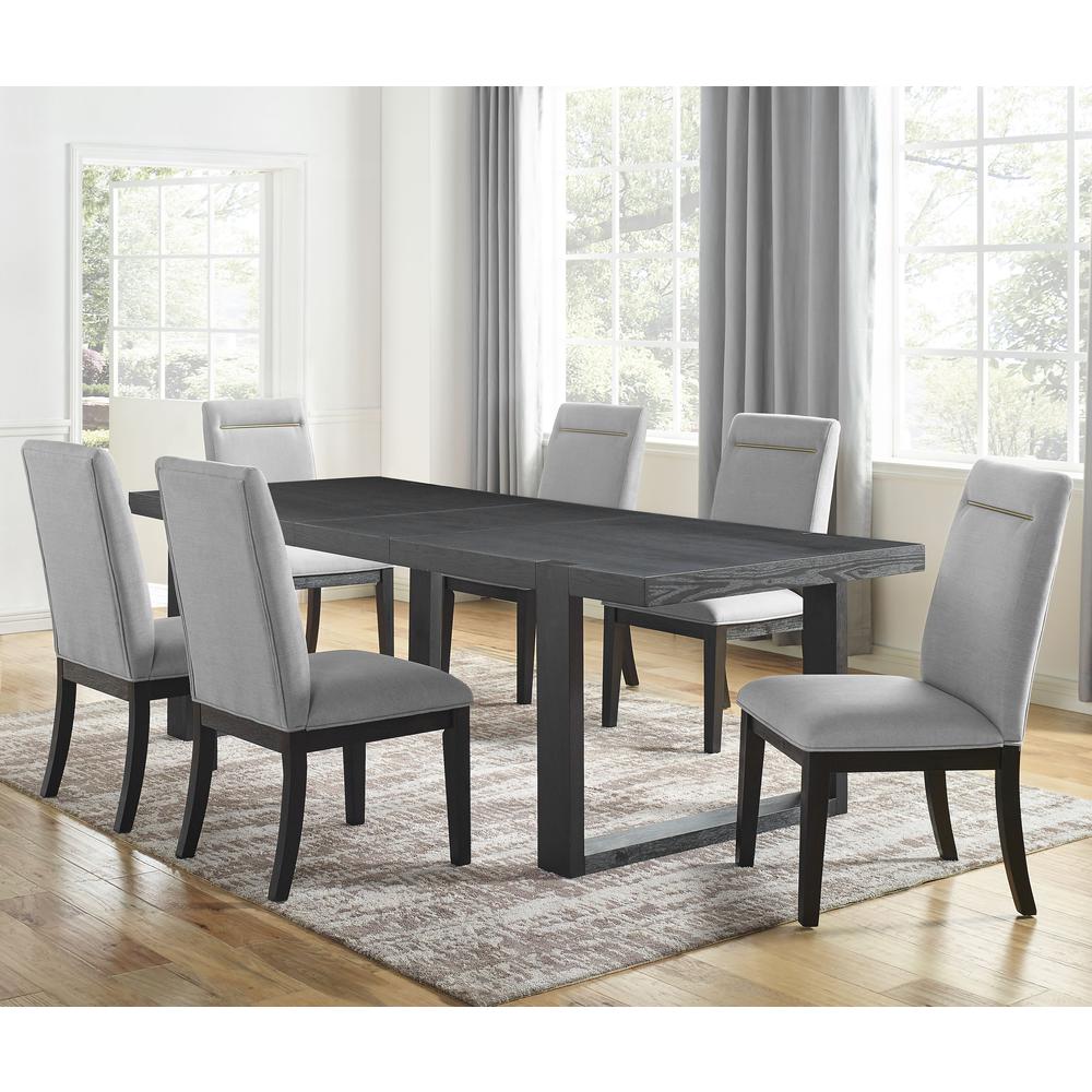 Yves 7pc Dining Set - Grey. Picture 1